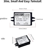 DC 12v 24v to 5v Step Down Converter Regulator 5A 25W Power Adapter Reducer for Car Electronics Truck Vehicle Boat Solar System (Accept DC 8-40V Inputs)
