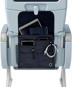 SO~MINE Airplane Pocket Organizer | Tray Table Cover | In Flight Seat Back Organizer Bag | Commuter Essential Travel Bag | Media Pouch For Flying | Travel Gift | Attaches To Luggage