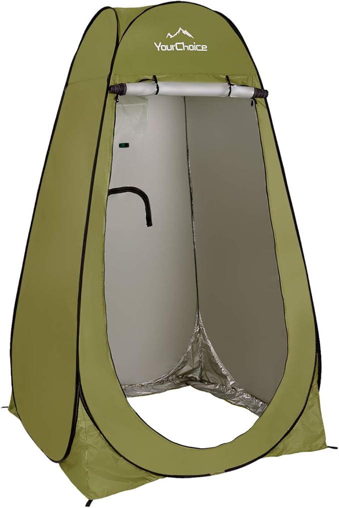 Your Choice Pop Up Privacy Tent, 3.9x3.9x6.2FT Portable Shower Tent for Camping, Waterproof Outdoor Changing Room with Carry Bag for Beach Hiking RV Fishing | Portable, for Camping, Beach, Hiking, with Carry Bag, Quick Setup