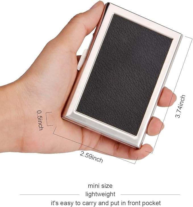 EASTNIGHTS RFID Credit Card Holder Stainless Steel Credit Card Protector Business Card Holder for Women Men