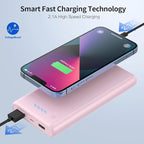 Portable Charger Power Bank 26800mah,Ultra-High Capacity Safer External Cell Phone Battery Pack,2 USB Output High Speed Charging Power bank Compatible with iPhone 17/16/15/14/13 Samsung Android-Pink