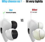 3 Pairs Replacement Ear Tips for AirPods Pro 1st & 2nd Generation with Noise Reduction Hole, Silicone Ear Tips for AirPods Pro with Portable Storage Box and Fits in Charging Case (Medium, Black)