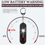 Personal Safety Alarm - Waterproof Rechargeable Security Alarm - 140dB Extra Loud Siren & Strobe Light - Self Defense Keychain - Gift for Women, Teenagers, College Girls, Seniors (Black+Black)
