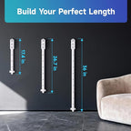 Electrical Outlet Extender Stick - Modular Expandable Power Extender with 2 AC Outlets & 3 USB Ports, for Behind Furniture