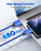 CLEEFUN USB C Cable 6ft, 5-Pack USB A to Type C Charger Cord Fast Charging for iPhone 17 16 15 Pro Max Plus Air 16e, for Samsung Galaxy S25 S24 S23 S22 S21 S20 S10 A17 A16 A15 A56 A55 A26 A35 A36