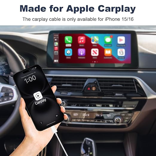 Cveael Car Carplay Cable for iPhone 17 16 15 Pro Max Air 16 15 Plus, 6FT USB A to USB C Cord for iPad 10th Gen Pro Air 5th 4th Mini 6th Gen, Car Charging Cable