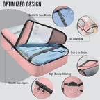 Veken 8 Set Packing Cubes for Travel Essentials, Suitcase Organizer Bags in 4 Sizes, Carry-On Luggage Accessories with Large Laundry & Hanging Toiletry Bag, Must-Have for Airplane, Road Trip & Camping