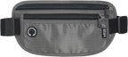 Slim RFID Blocking Money Belt for Travel - Anti-Theft Hidden Passport Holder Waist Wallet with Secure Pouch for Cash, Credit Cards & Phone Safe (Grey)