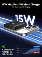 for Magsafe Portable Charger, 10000mAh 15W Wireless Magnetic Power Bank, 20W PD Fast Charging Magsafe Battery Pack with USB-C Cable, Wireless Portable Charger for iPhone 17/16/15/14/13/12 Series