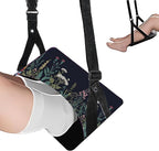 Airplane Foot Hammock Comfort Foot Hammock for Plane Travel Accessories,Airplane Gadgets,Good Use for Travel Essentials, Office,Desk (Flower, 1 Pack)