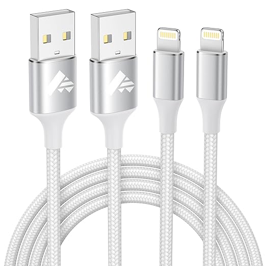 iPhone Charger 10 ft 2Pack [Apple MFi Certified] Long iPhone Charger Cord Fast Charging USB to Lightning Cable Braided iPhone Charging Cord for iPhone 14 13 12 11 Pro Max XR XS X 8 7 6 Plus SE, iPad