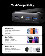 INIU Smallest 20000mAh Power Bank, 22.5W PD Fast Charging Portable Charger with Detachable Cable, Flight-Safe Battery Pack with LED Display for Travel Xiaomi iPhone 17 16 Samsung S26 Google iPad etc