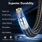 5Pack for iPhone Charger Cable 3ft Lightning to USB Cables Fast for iPhone Charging Cord [Apple MFi Certified] Nylon Braided for iPhone 14/13/12/11 Pro/X/Xs Max/XR/8 Plus/7/6/5/SE,for IPad, 3 Foot