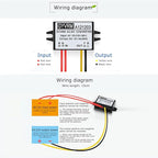 Walfront Step Down Volt Converter AC 10-28V to DC 12V Converter AC-DC Step Down Power Module (3A, Black, 2-Pin, Type A)