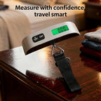 Portable Electronic Scale, Handheld Digital Luggage Weight Scale with 110 lbs/50 kg Capacity, 0.1 lb/10 g Precision, LCD Backlight Display for Travel, Fishing, Shopping, Home Use