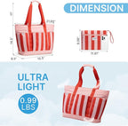 G4Free Beach Bag,Waterproof Beach Tote Pool Bags for Women,Compatible with Cup,Foldable for Weekender Travel