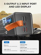LOHAO 80000mAh High Capacity Power Bank with LED Display Fast Charging Portable Charger 5 Output 2 Input USB-C Battery Pack for Phone Outdoor Camping Travel Office