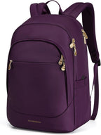 LIGHT FLIGHT Travel Laptop Backpack Women, 17.3 Inch Laptop Backpack with USB Charging Hole, Water Resistant College Bookbag, Black Computer Backpacks for Work,05-purple…
