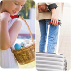 2 Pack Luggage Handle Wraps for Suitcase, Bright Color Comfort Soft Handle Covers Suitcase Luggage Handle Wrap Luggage Tag Wraps Travel Accessories (Red)