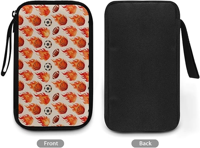Basketball Travel Cord Organizer Cases Electronics Organizers Travel Case Large Tech Pouch Storage Bag Travel Bag Cable Organizer fits Phone Earphone Charger SD Card