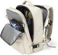Large Travel Gym Backpack Women Carry On Backpack Flight Approved Hiking Waterproof Rucksack Casual Daypack Laptop bags airplanes Shoes Compartment Personal Item Travel Weekender Bag Essentials Beige