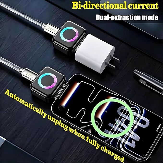 Kuwajia Charger, Ai Smart Auto Cut Adapter, Full Battery Auto Disconnect, 140w Fast Charging Station with Protective Memory Silicone Padding, Battery Protection Adapter Compatible