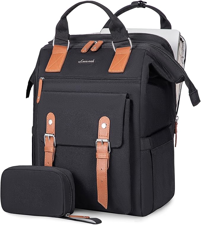 LOVEVOOK Laptop Backpack for Women Work Travel Computer Backpacks Purse, Doctor Nurse Bag Teacher Business Laptop Bag, Fashion College Backpack Casual Daypack, 17 inch-Upgrade