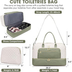 Travel Duffle Bag Weekender for Women - Carry-On Overnight Bag Personal Item Bag with Shoe Compartment & Wet Pocket Large Weekend Tote Bags with Toiletry Bag Hospital Bags for Labor and Delivery