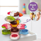 LiKee Strong Suction Cup Fidget Rotating Sensory Bath Toys for Baby Christmas Stocking Stuffers, Airplane Car Travel Table & Window Toys for Toddler Boys and Girls, 10+ Months