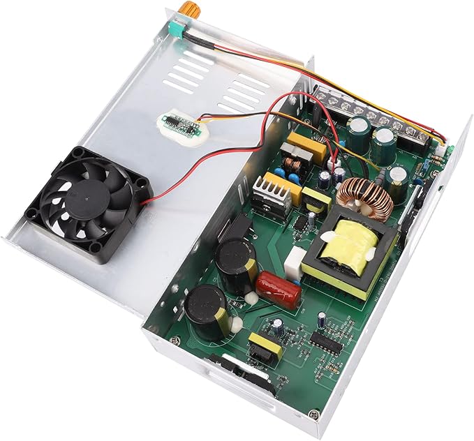 DROK 24V Power Supply, AC 110V/220V to DC 0-24V 20A 480W Buck Converter, Variable Adjustable Adapter Regulated 5V 12V 24V Volt Switching Voltage LED Transformer 20A Amp Charger for Computer Lab