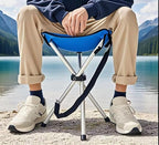 Folding Camping Stool,16.5" Folding Camping Chairs,Portable Tripod Seat,Outdoor Travel Tall Chair for Camping Walking Hunting Hiking Fishing Mountaineering Picnic Beach BBQ Garden Lawn(Blue)