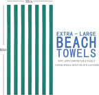 2 Packs Extra Large Bath Towels Striped Beach Towel Set Bathroom Sheets Oversized Quick Dry Soft Fluffy XL Big Absorbent Microfiber Bulk Blanket Turkish Hotel Shower Pool Hot Tub Toallas Baño Grandes