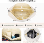 HYC00 Travel Duffel Bag,Carry-on Overnight Weekender Bags for Women,Sports Tote Gym Bag with Wet Pocket