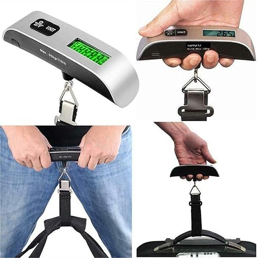 Luggage Weight Scale, 50kg 10g Digital Scale Electronic Kitchen Luggage Hanging Scale Weight Suitcase Travel Scale Baggage Bag Weight Tool,for Travel(with Strap)