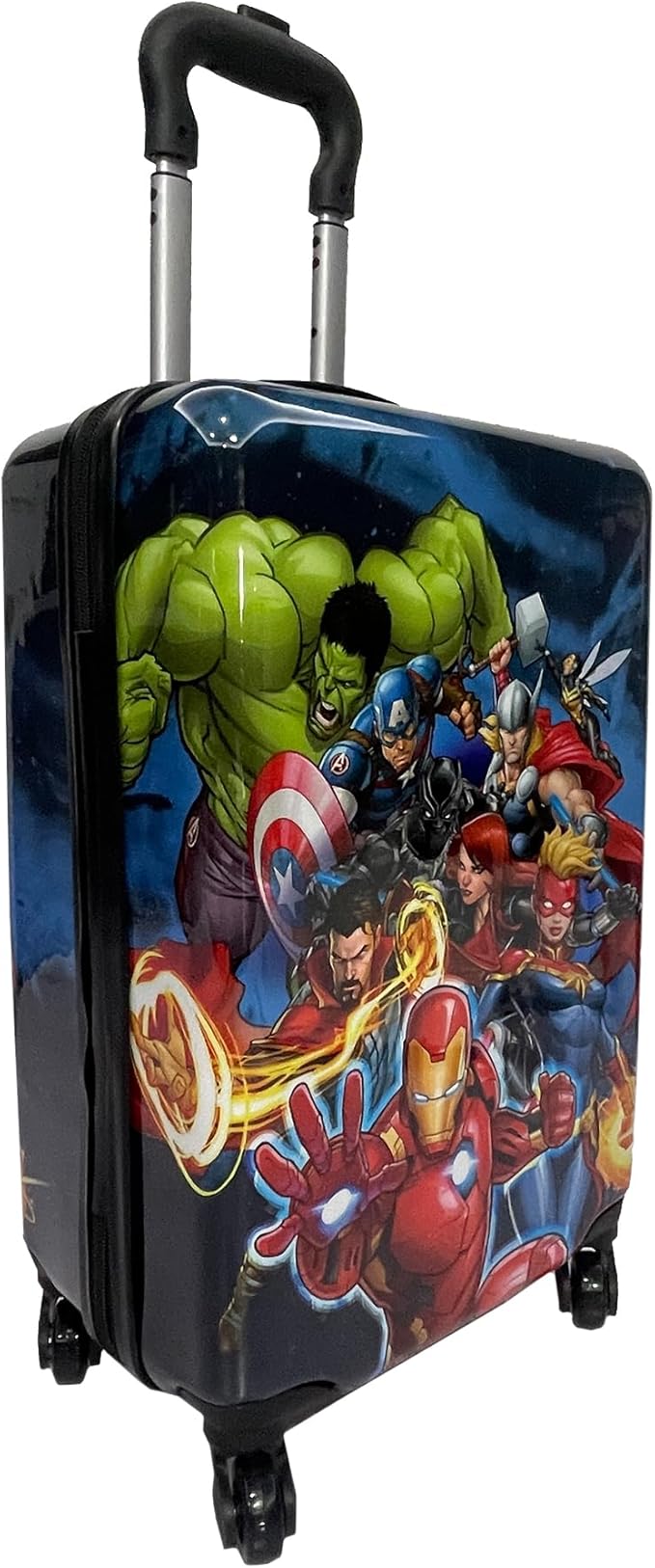 Fast Forward 20 Inches Avengers Luggage-Hard-Sided Tween Spinner Carry-On Travel Trolley Rolling Avengers Suitcase for Kids