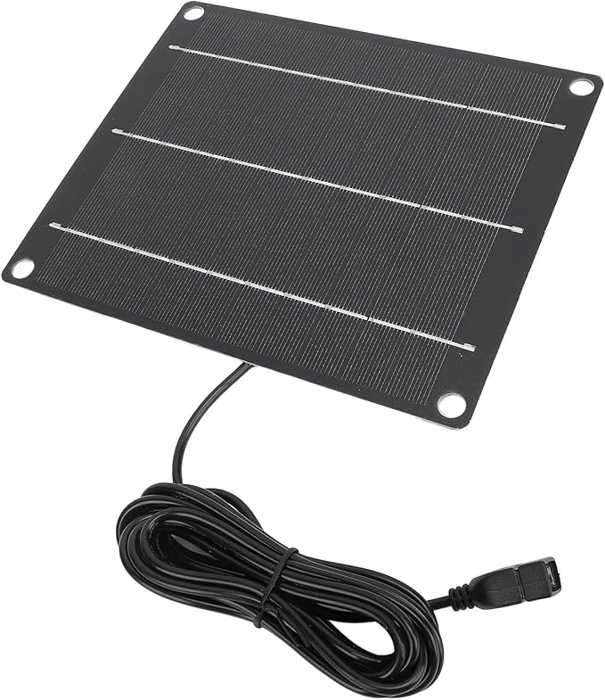 Tbest Solar Panel Charger High Efficiency 6W Energy Conversion USB Solar Panel Charger for Camping