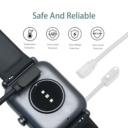 2-Pack 3.3FT Smart Watch Charger Magnetic 2Pin USB Charging Cable for Veryfitpro Letsfit Willful YAMAY SW023 ID205L SW021 ID205U ID205S SW025 Uwatch 3S