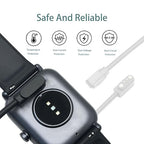 2-Pack 3.3FT Smart Watch Charger Magnetic 2Pin USB Charging Cable for Veryfitpro Letsfit Willful YAMAY SW023 ID205L SW021 ID205U ID205S SW025 Uwatch 3S