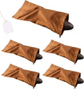 GONGKANGYUAN 4 Pack Shoe Bags for Travel Satin Fabric Shoe Bag with Drawstring for Men Women Travel Protecting Storing Shoes (Brown)