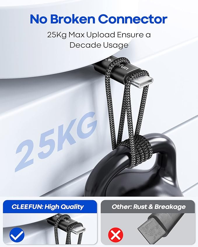 CLEEFUN USB C Cable 3ft, 5-Pack USB A to Type C Charger Cord Fast Charging for iPhone 17 16 15 Pro Max Air Plus, for Samsung Galaxy S25 S24 S23 S22 S21 S20 S10 A17 A16 A15 A56 A55 A26 A35 A36 A71