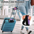 DOMIKING Purple Luggage Handle Wraps for Suitcase Luggage Identifier Soft Luggage Grip Markers for Travel Bag Suitcase Luggage Handle Cover Travel Accessories, 4 Pack