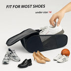 Portable Oxford Golf Shoes Bag, Sports Shoe Bag with Ventilation, Waterproof Travel Shoes Bag, Shoes Storage Organizer with Zipper Closuren for Outdoor, Sports, Golf, Travel, Gem (Black+Red)