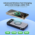 Wireless Portable Charger 40,800mAh with Built-in Cables,15W Wireless Charging 25W PD QC4.0 Fast Charging USB-C Power Bank,Travel Essentials External Battery Pack for iPhone 17/16/15/14,Galaxy,Android