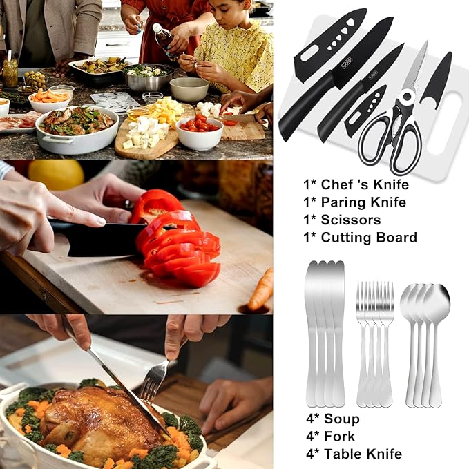 35-Piece Camping Kitchen Utensil Set – Portable Outdoor Cooking Utensils for Camping, RV, Backpacking & BBQ | Complete Camp Kitchen Gear Set with Carry Bag, Grilling Tools & Cooking Accessories