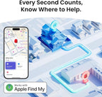 SwitchBot 130 dB Personal Safety Alarm for Women with Apple Find My APP, Extra-Loud Siren & Strobe Light, Waterproof Self Defense Keychain for Women, College Girls and Kids (White)