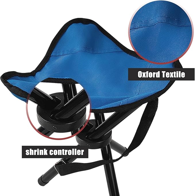Travel Folding Camping Stool, Use Height 14" and Max Weight 210 lbs Outdoor Portable Party Chair Fishing Chair Seat for Camping Fishing Hiking Gardening and Beach Painting
