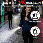 Personal Alarm for Women 140DB Emergency Self-Defense Security Alarm Keychain with LED Light for Women Kids and Elders-2 Pack (Aqua Marine & White)