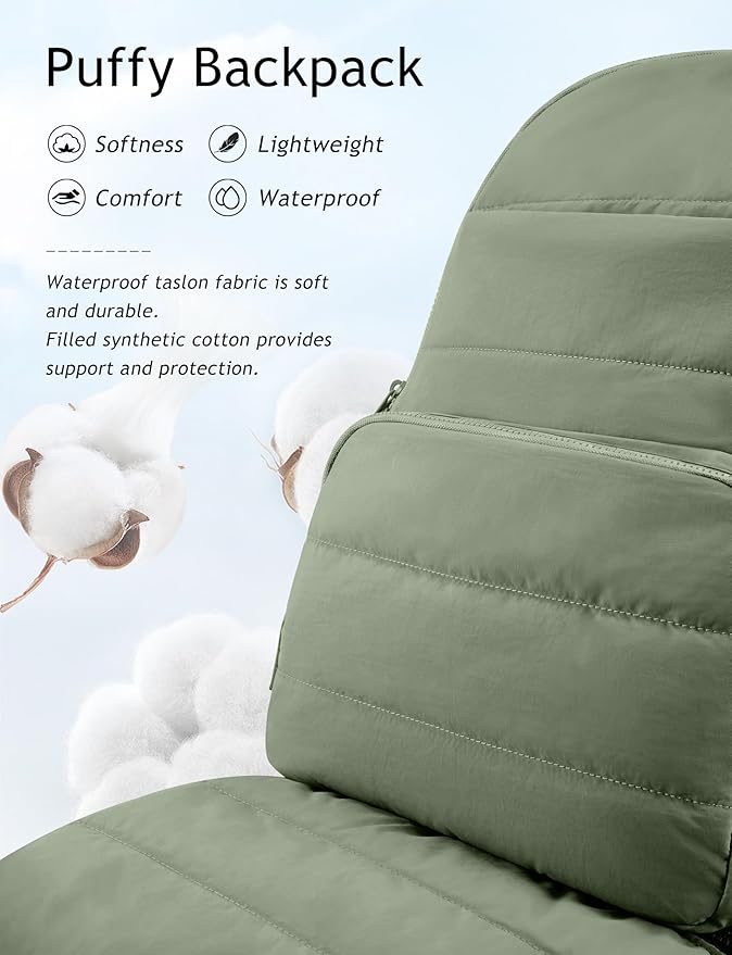 Uselike Travel Backpack for Women, 15.6 Inch Laptop Backpack, Quilted College Bookbag, Cute Work Backpacks, Water Resistant