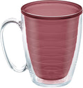 Tervis Clear & Colorful Tabletop Made in USA Double Walled Insulated Tumbler Travel Cup Keeps Drinks Cold & Hot, 16oz Mug, Elderberry Wild