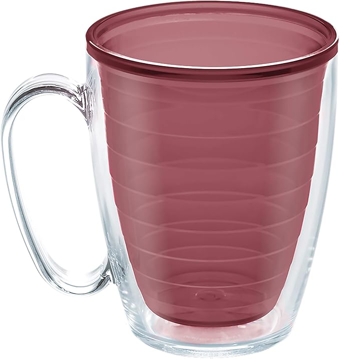 Tervis Clear & Colorful Tabletop - Bright Colors Mug Collection Made in USA Double Walled Insulated Tumbler Travel Cup Keeps Drinks Cold & Hot, 16oz Mug - 4pk, Assorted